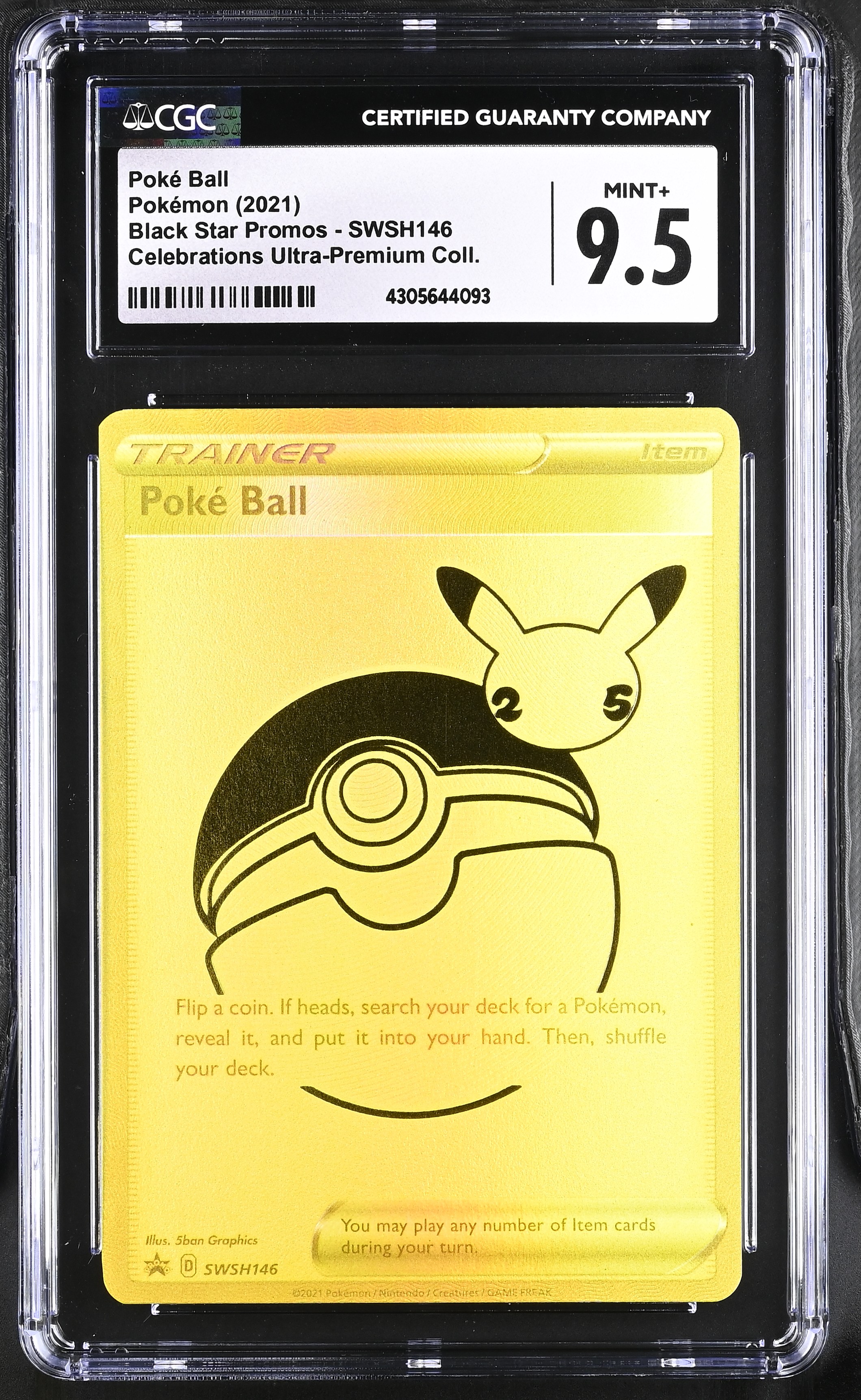 2021 #SWSH146 Poké Ball CGC 9.5 Black Star Promos - Sword & Shield - English