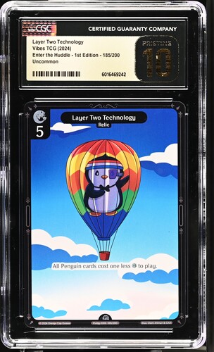 Vibes - 2024 Layer Two Technology #185/200 Enter The Huddle - 1St Edition CGC PRISTINE 10