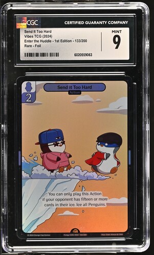 Vibes - 2024 Send It Too Hard Foil #133/200 Enter The Huddle - 1St Edition CGC 9
