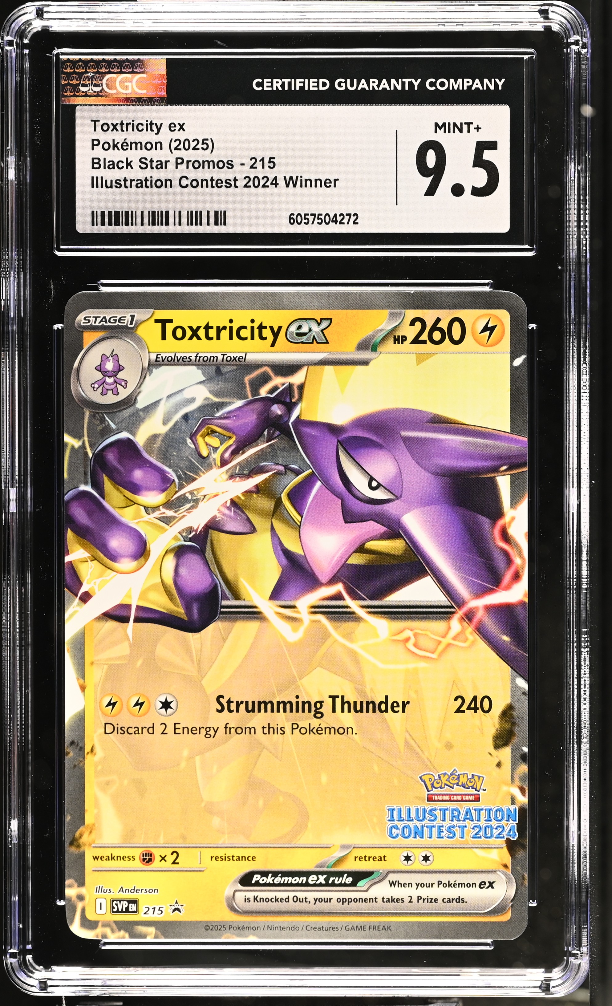 2025 #215 Toxtricity ex CGC 9.5 Black Star Promos - Scarlet & Violet SVP EN - English