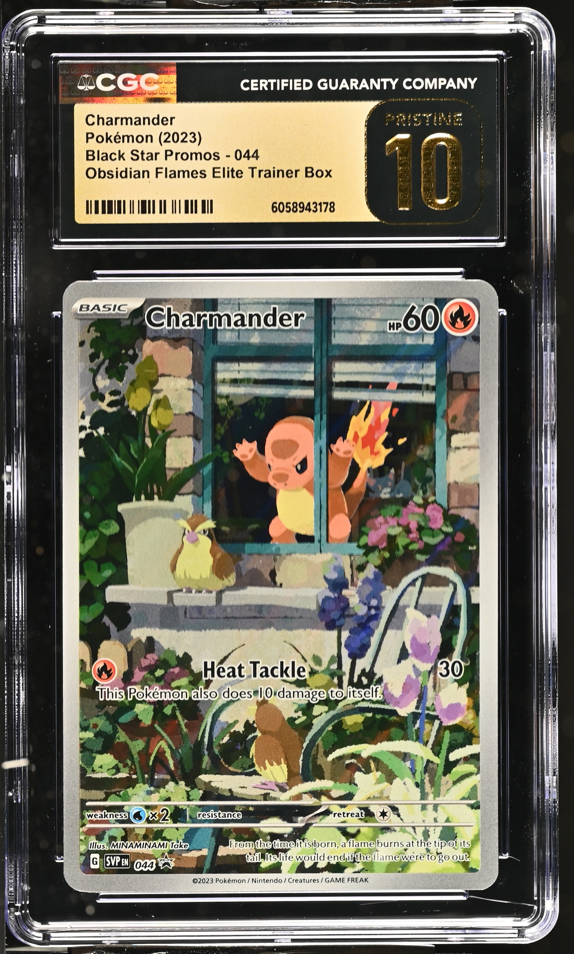 2023 #044 Charmander CGC 10 Pristine Black Star Promos - Scarlet & Violet SVPEN - English