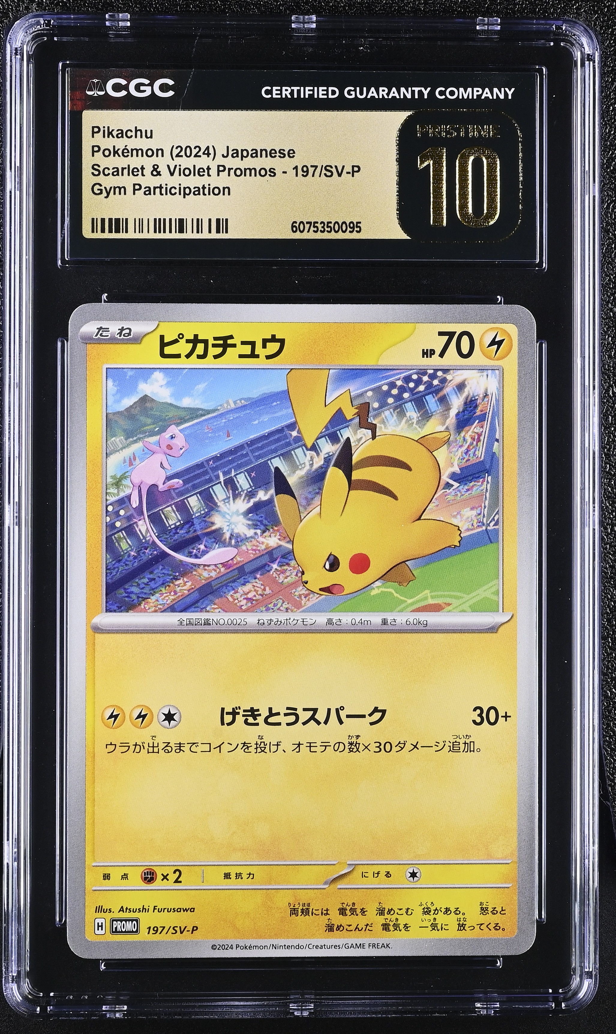 2024 #197/SV-P Pikachu CGC 10 Pristine Scarlet & Violet Promos - Japanese