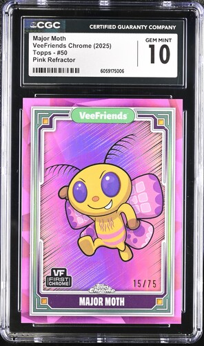 Veefriends - 2025 Major Moth #50 Veefriends Chrome CGC 10 Diamond Fair Drop Entry