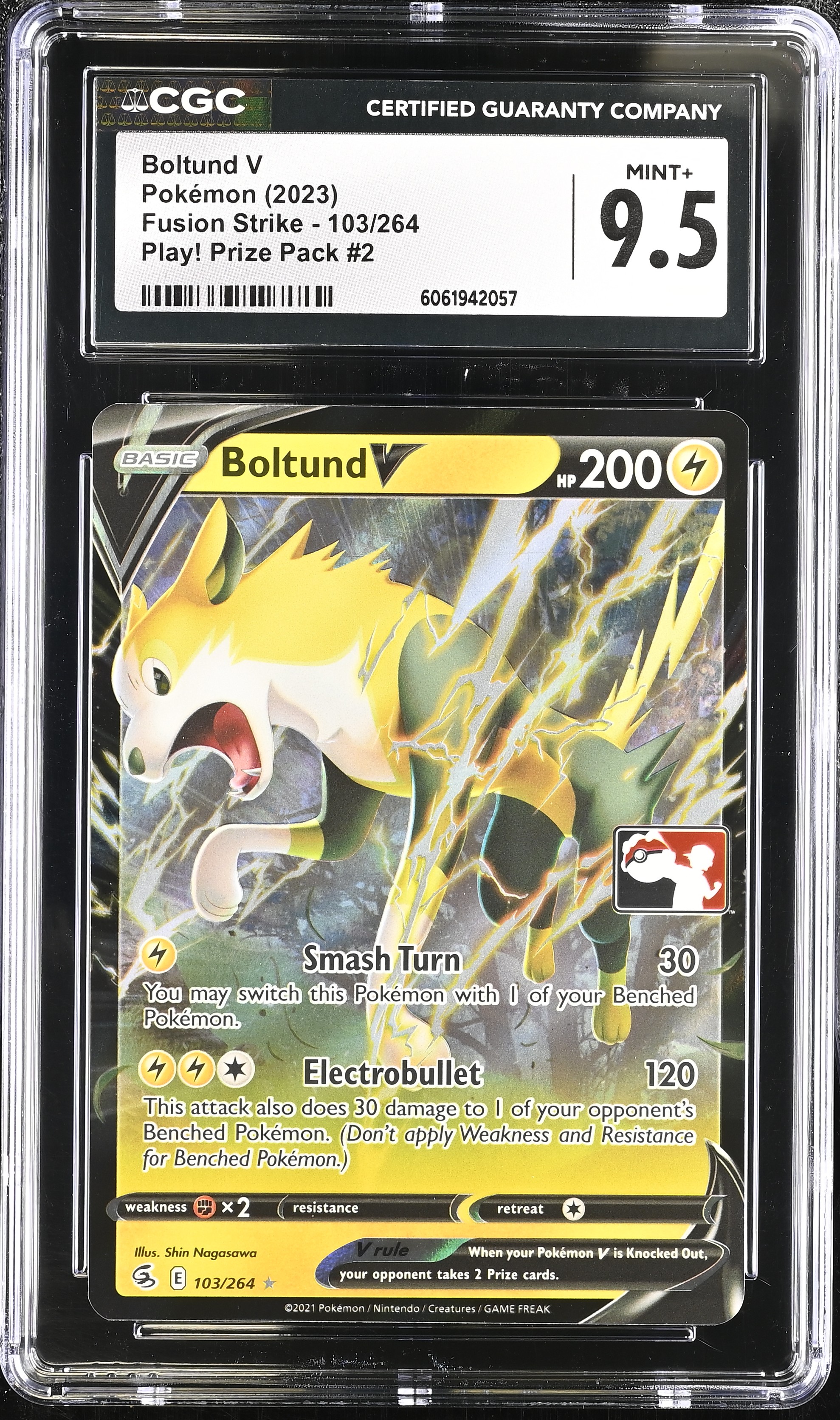 2023 #103 Boltund V CGC 9.5 Fusion Strike - English
