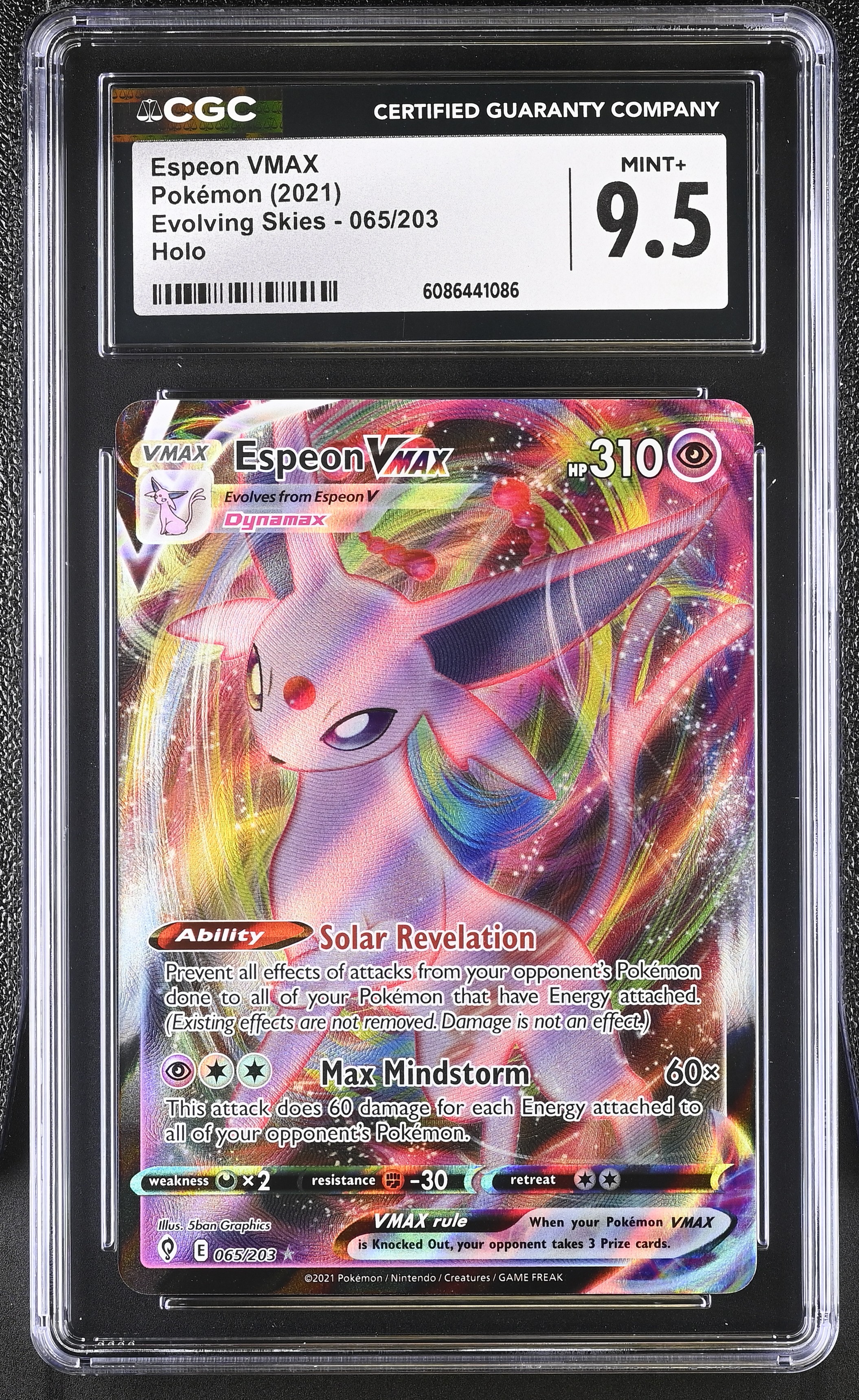 2021 #065 Espeon VMAX CGC 9.5 Evolving Skies - English