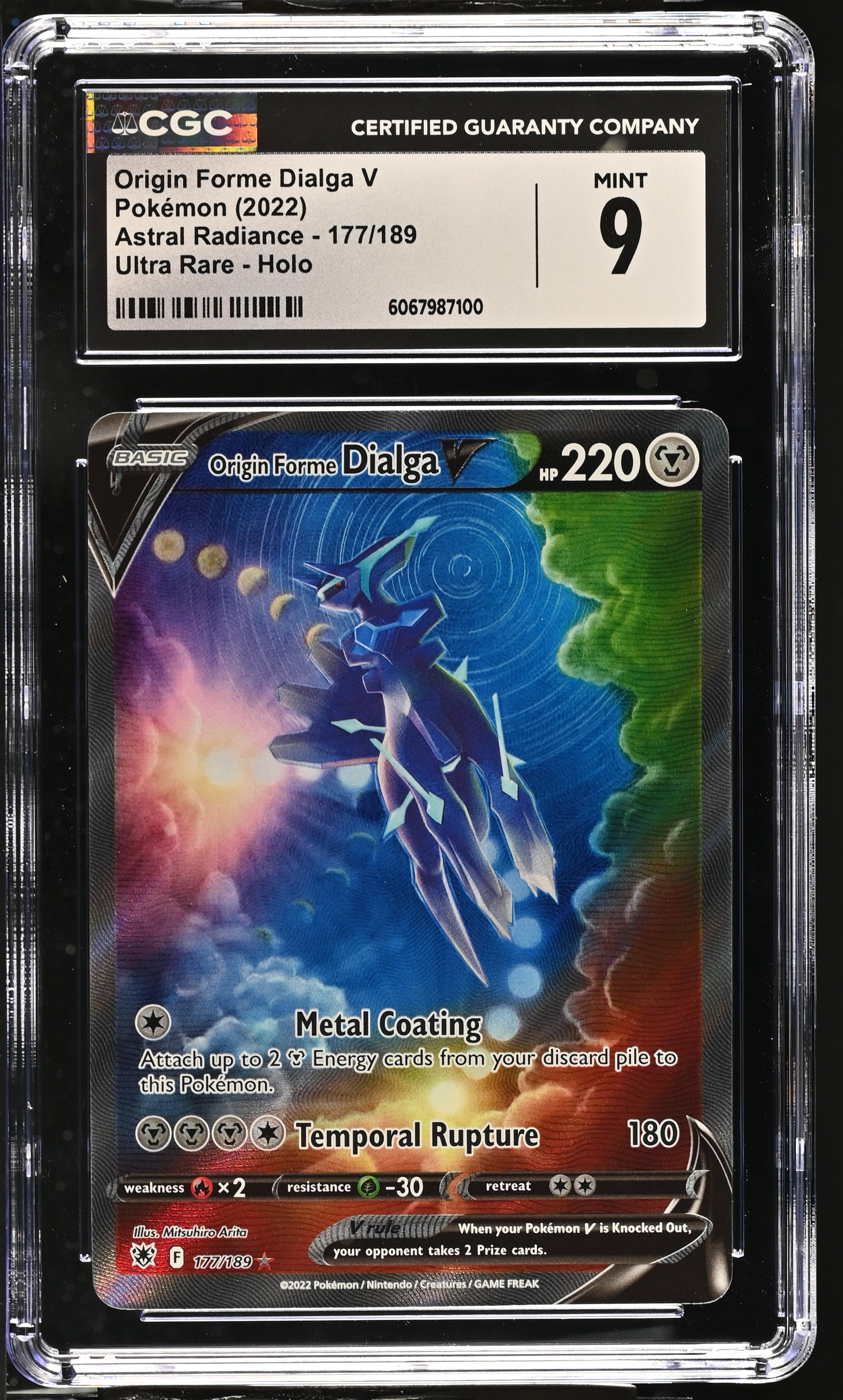 2022 #177 Origin Forme Dialga V CGC 9 Astral Radiance - English