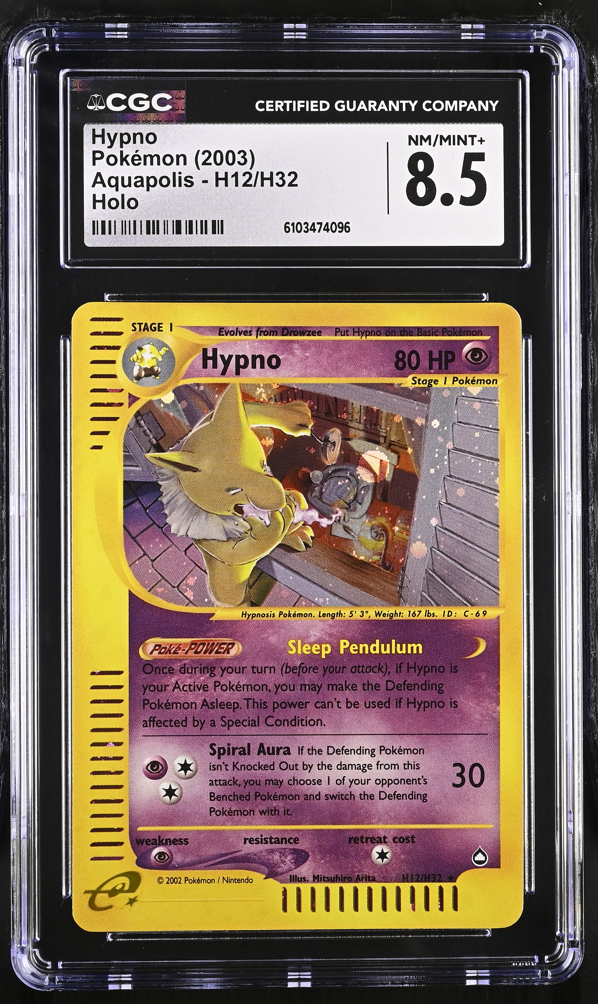 2003 #H12/H32 Hypno CGC 8.5 Aquapolis - English