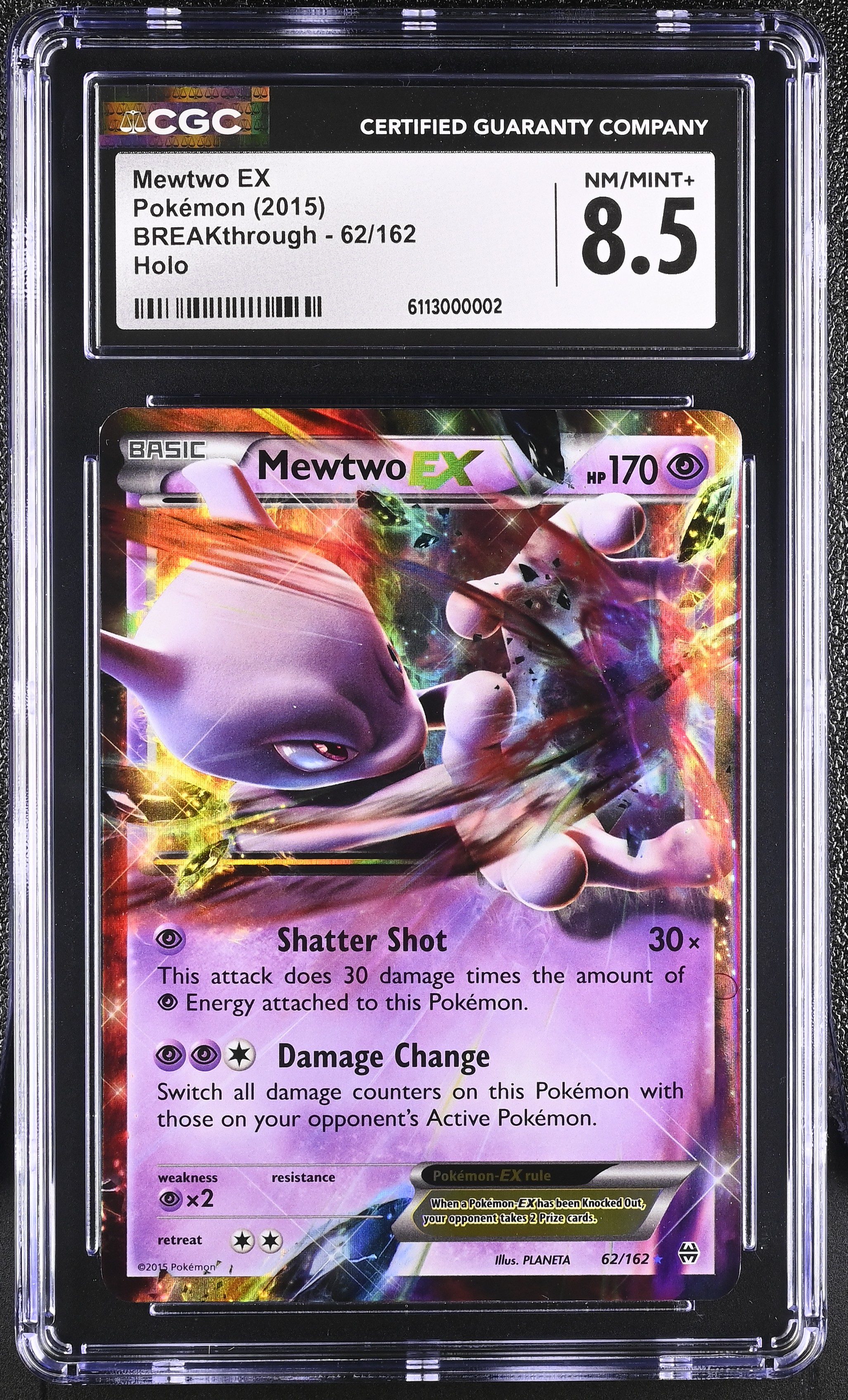 The Card Loft's 2015 Pokemon BREAKthrough Mewtwo EX Holo #62/162 CGC 8.5 |  Card Ladder