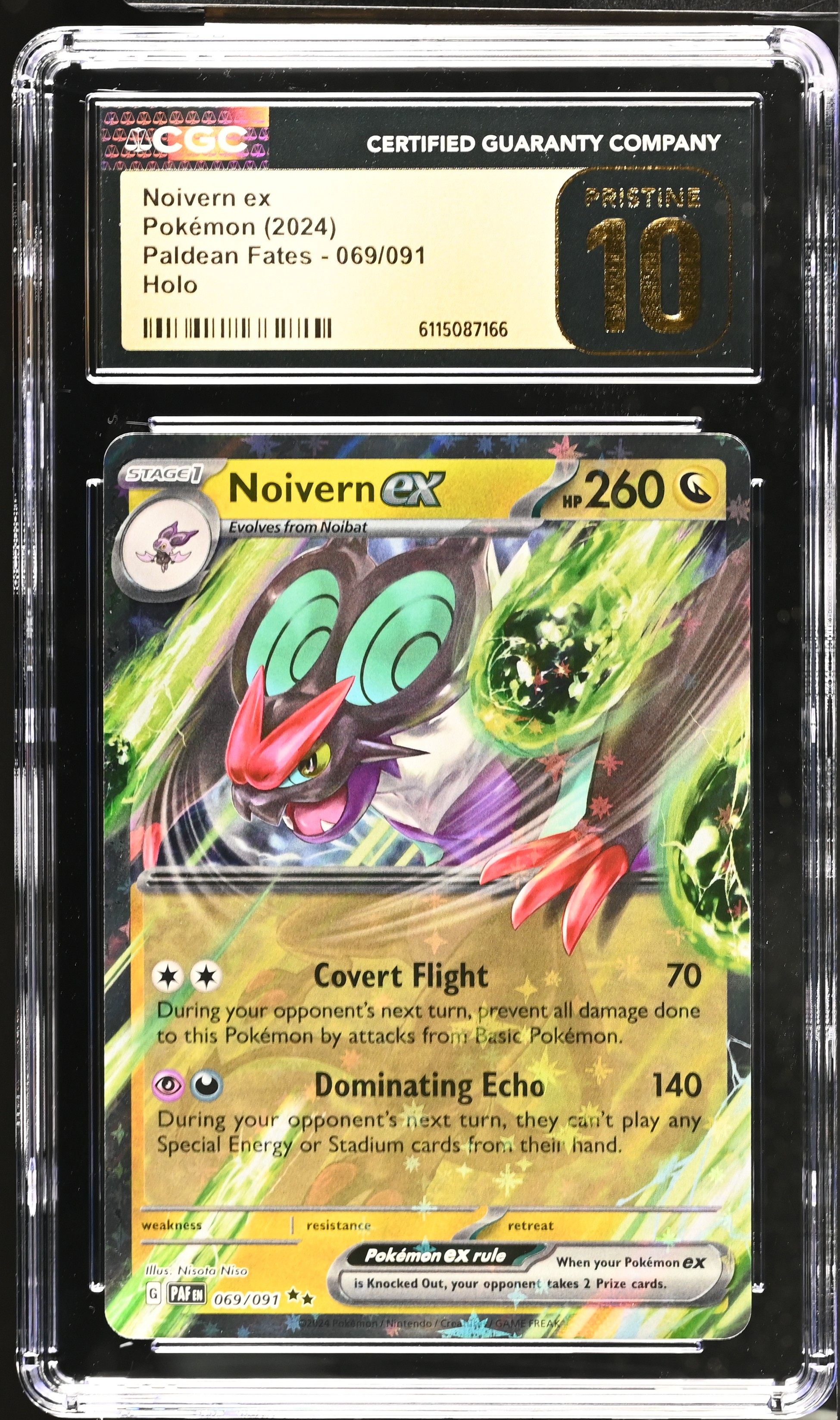 2024 Pokémon Paldean Fates Noivern ex #069/091 Holo