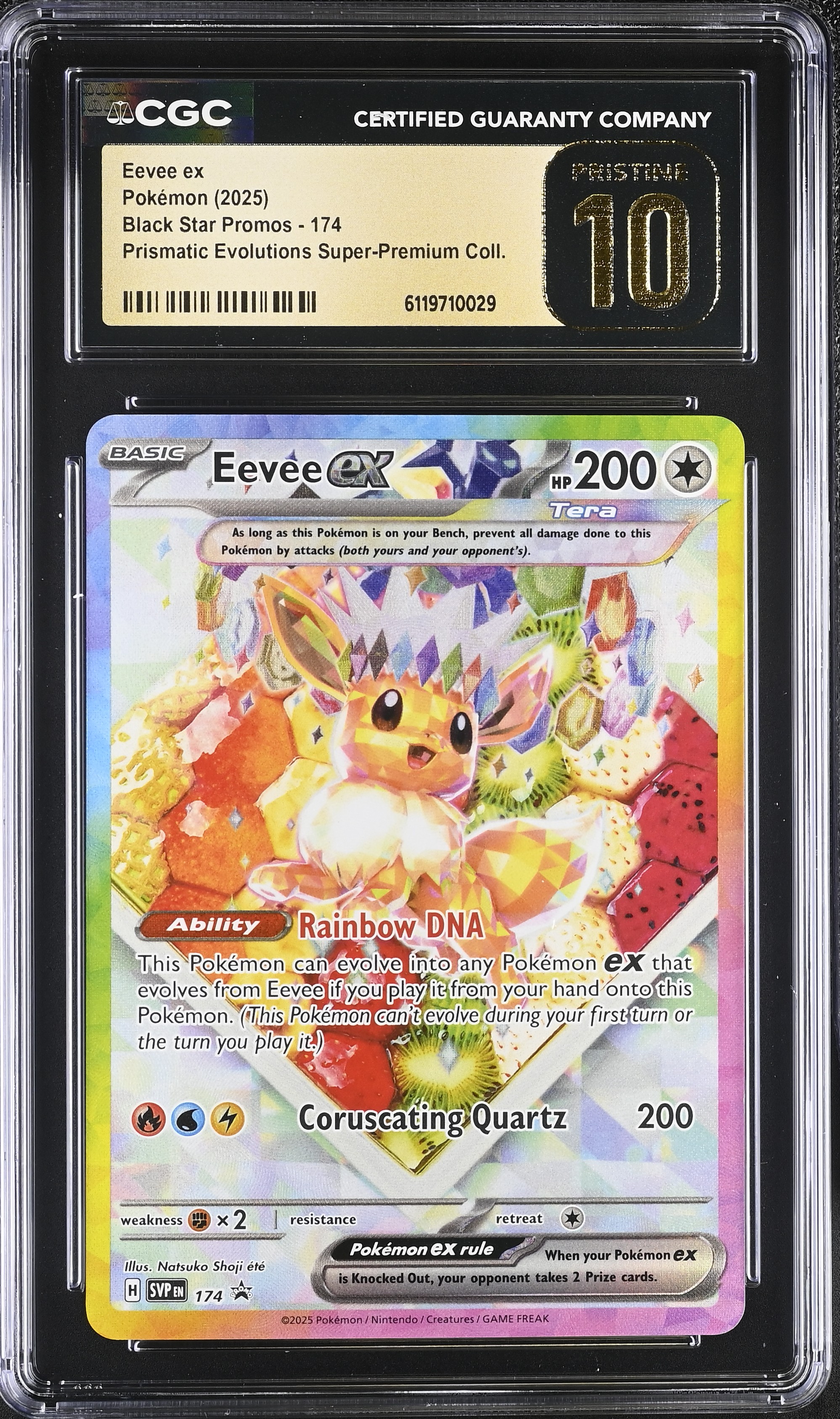 2025 #174 Eevee ex CGC 10 Pristine Black Star Promos - Scarlet & Violet SVP EN - English