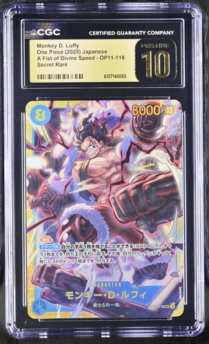 One Piece - 2025 Monkey D. Luffy #OP11-118 A Fist Of Divine Speed CGC PRISTINE 10