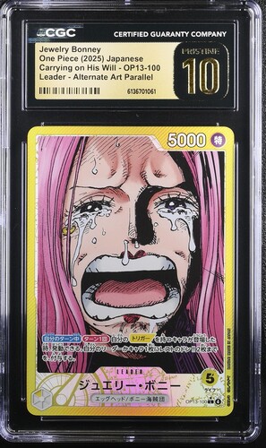 One Piece - 2025 Jewelry Bonney Alternate Art Parallel #OP13-100 Carrying On His Will CGC PRISTINE 10