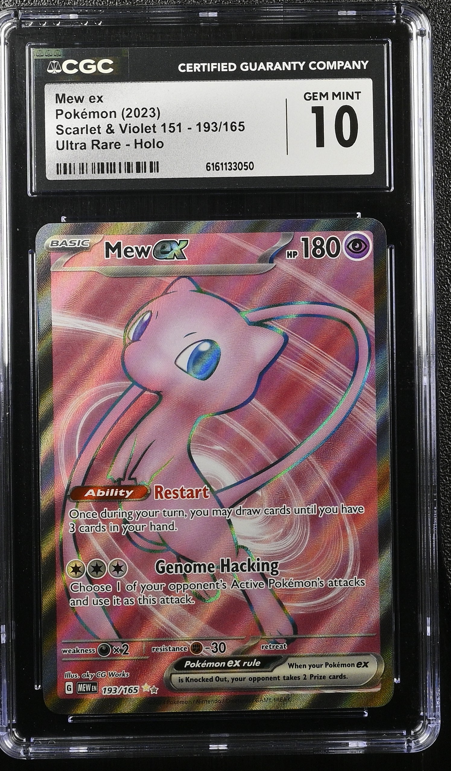 2023 #193 Mew ex CGC 10 Scarlet & Violet 151 - MEW EN - English