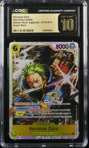 One Piece - 2026 Roronoa Zoro  #ST29-014 Starter Deck: Egghead CGC PRISTINE 10