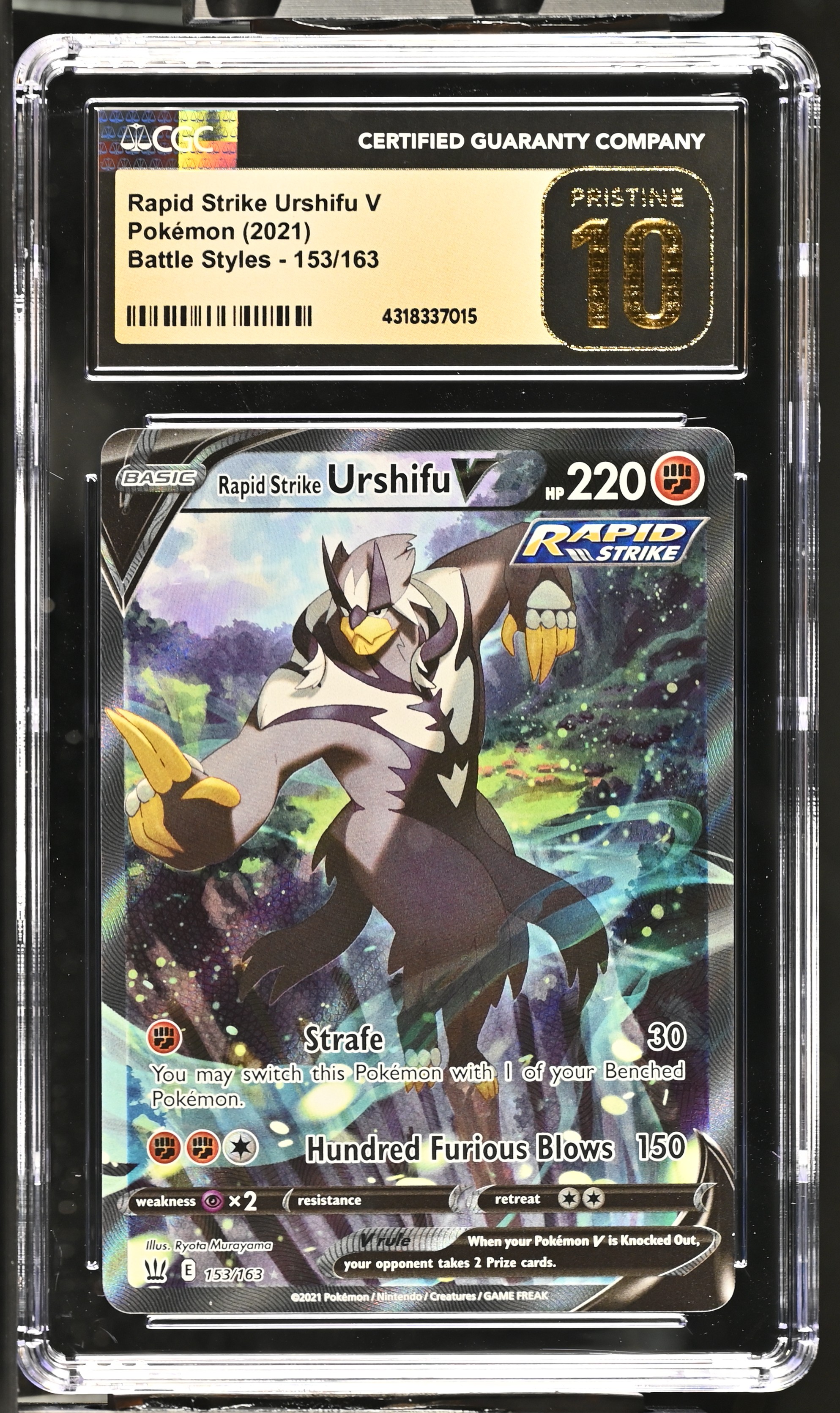 2021 #153 Rapid Strike Urshifu V CGC 10 Pristine Battle Styles - English